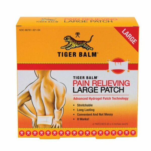 Tiger Balm Large White Pain Relief Patch 4 pc T-32300